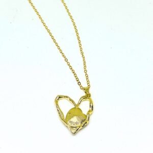 Κολιέ καρδιά σε χυσό χρώμα