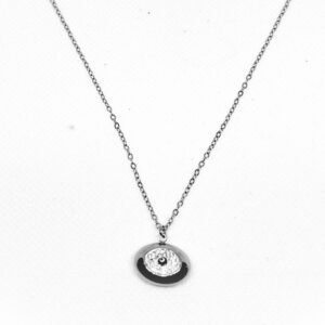 Κολιέ ματάκι σε ασιμί χρώμα