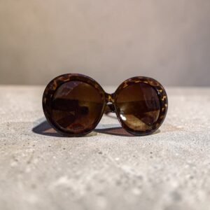 Γυαλιά ηλίου σε καφέ χρώμα animal print