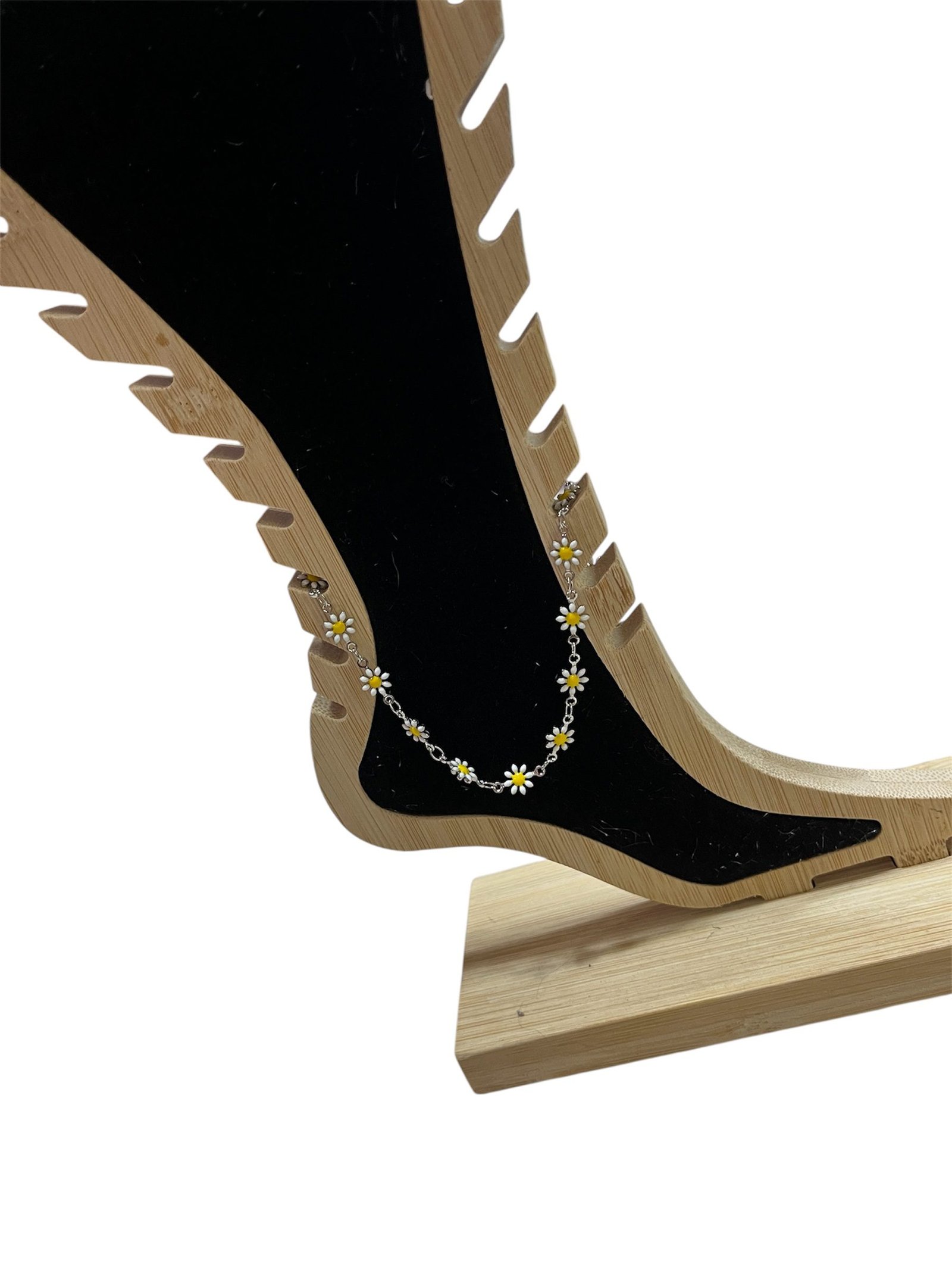 Ατσάλινη αλυσίδα ποδιού με μαργαρίτες - Image 2