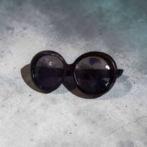 Πλαστικά στρογγυλά γυαλιά σε μαύρο χρώμα