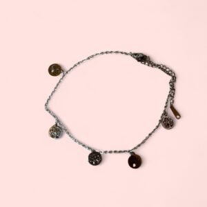 Ατσάλινη αλυσίδα ποδιού με σύμβολο το δέντρο δλδ την οικογένεια