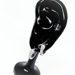 Ατσάλινα σκουλαρίκια σε ασημί χρώμα με σχέδιο φίδι