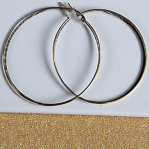 Ατσάλινα σκουλαρίκια κρίκοι σε ασημί χρώμα