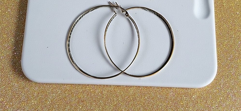 Ατσάλινα σκουλαρίκια κρίκοι σε ασημί χρώμα