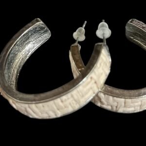 Ατσάλινα σκουλαρίκια κρίκοι σε ροζ χρώμα