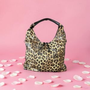 Τσάντα καφέ animal print