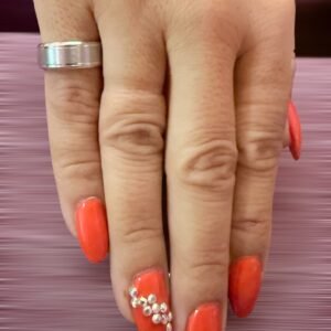 Ατσάλινο δαχτυλίδι με αρχικό γράμμα (Τ) σε ασημί χρώμα