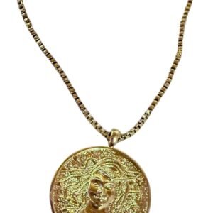 Ατσάλινο κολιέ κωνσταντινάτο σε χρυσό χρώμα