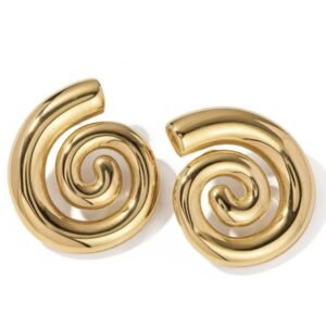 Ατσάλινα δαχτυλίδια με σχήμα σαλιγκάρι σε χρυσό χρώμα