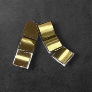 Ατσάλινα σκουλαρίκια κρεμαστά σε χρυσό χρώμα