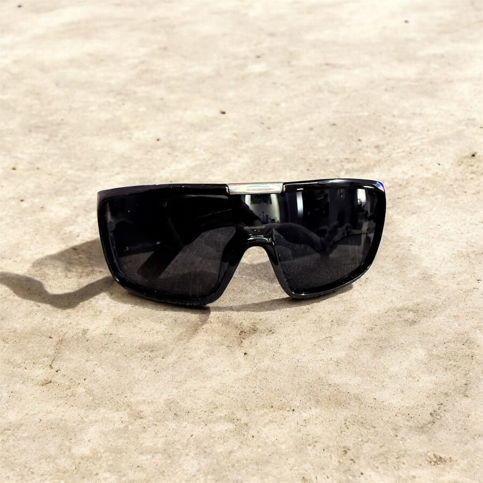 Αντρικά γυαλιά μάσκα σε μαύρο και γκρι (ασημί) χρώμα - Image 2