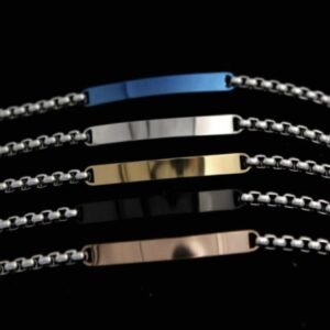 Ατσάλινα βραχιόλια ταυτότητα σε διαφορά χρώματα