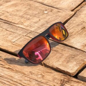 Αντρικά γυαλιά ηλίου σε μπλε χρώμα και πορτοκαλί χρώμα