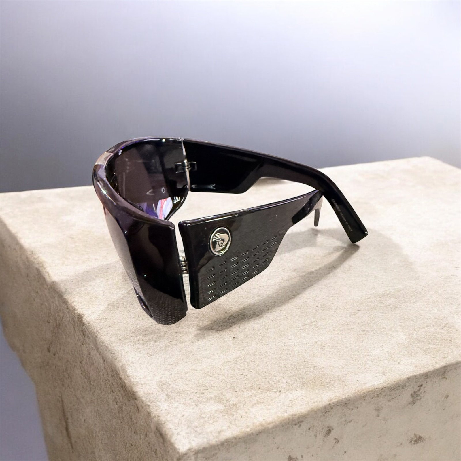 Αντρικά γυαλιά μάσκα σε μαύρο και γκρι (ασημί) χρώμα - Image 3