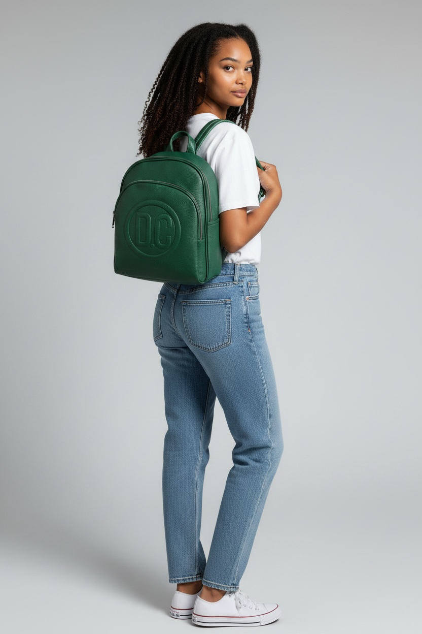 Γυναικεία τσάντα Backpack σε πρασίνο χρώμα (D.C) - Image 2